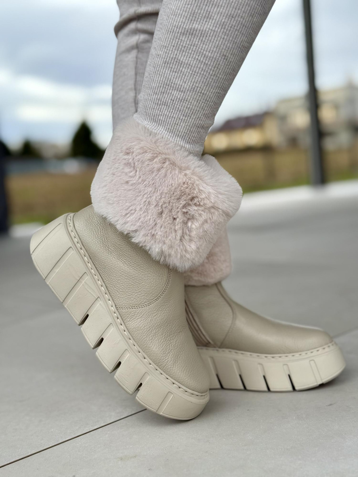 Śniegowce skórzane OLEKSY Polskiej produkcji