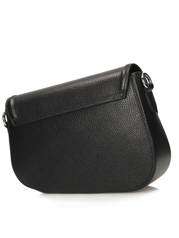 Czarna torebka damska ze skóry naturalnej