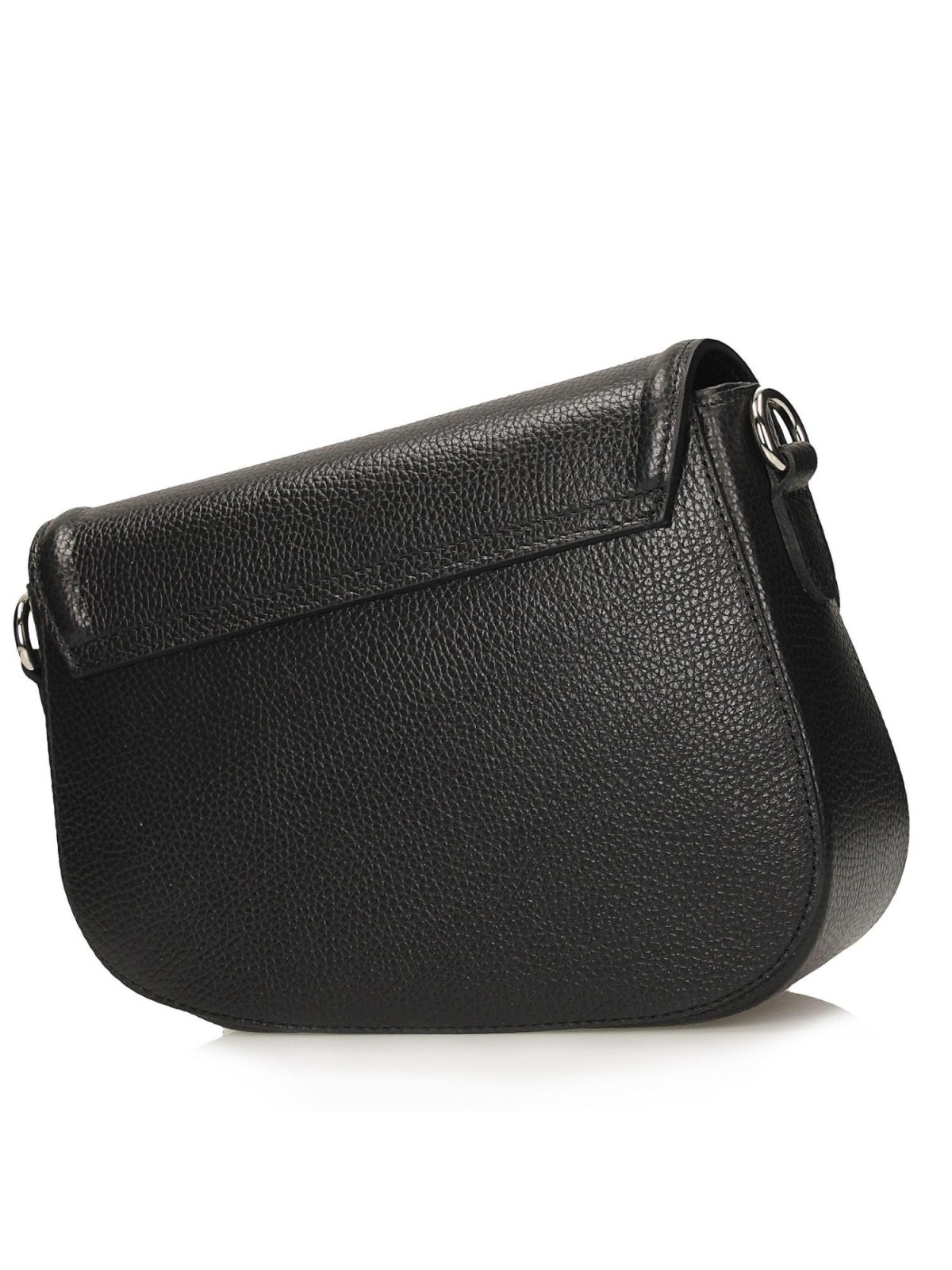 Czarna torebka damska ze skóry naturalnej