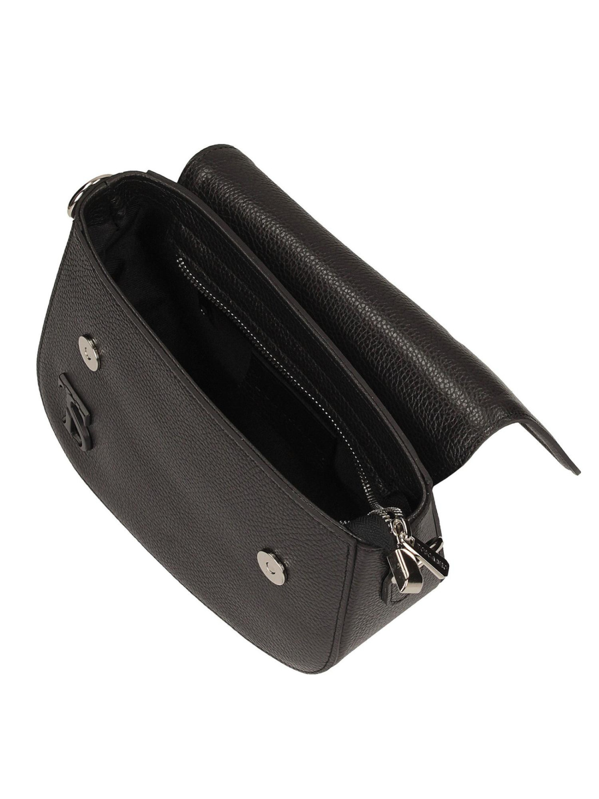 Czarna torebka damska ze skóry naturalnej