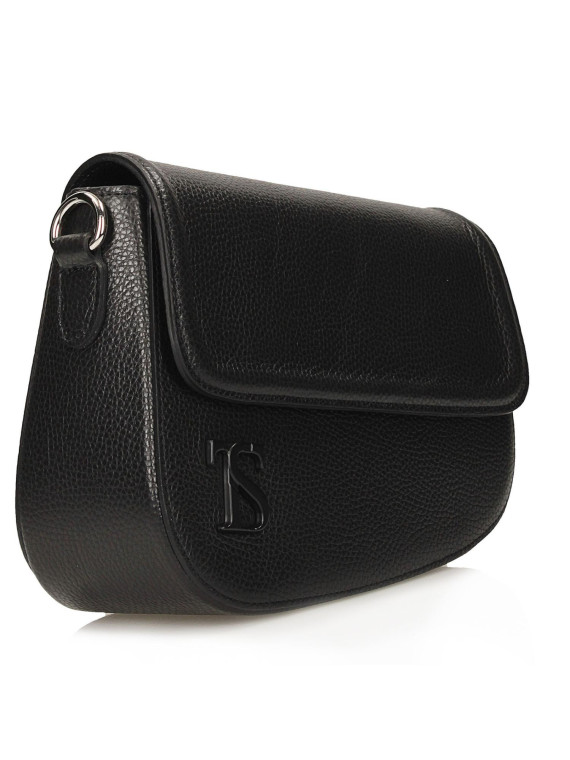 Czarna torebka damska ze skóry naturalnej