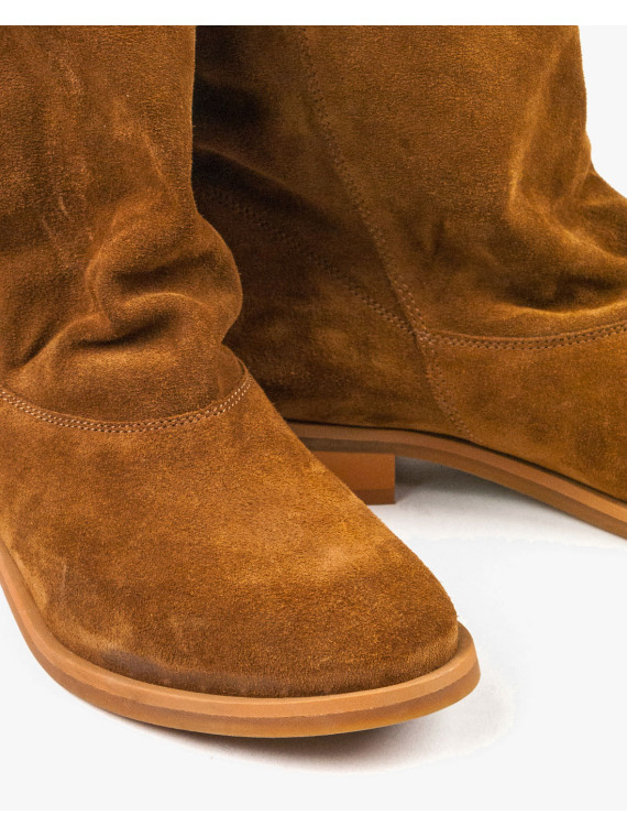 Rude botki damskie skórzane