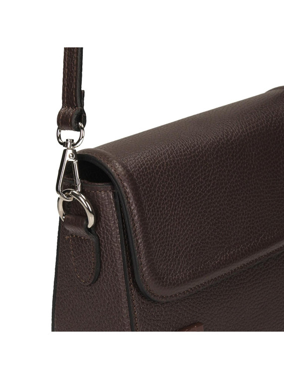 Brązowa torebka damska ze skóry naturalnej