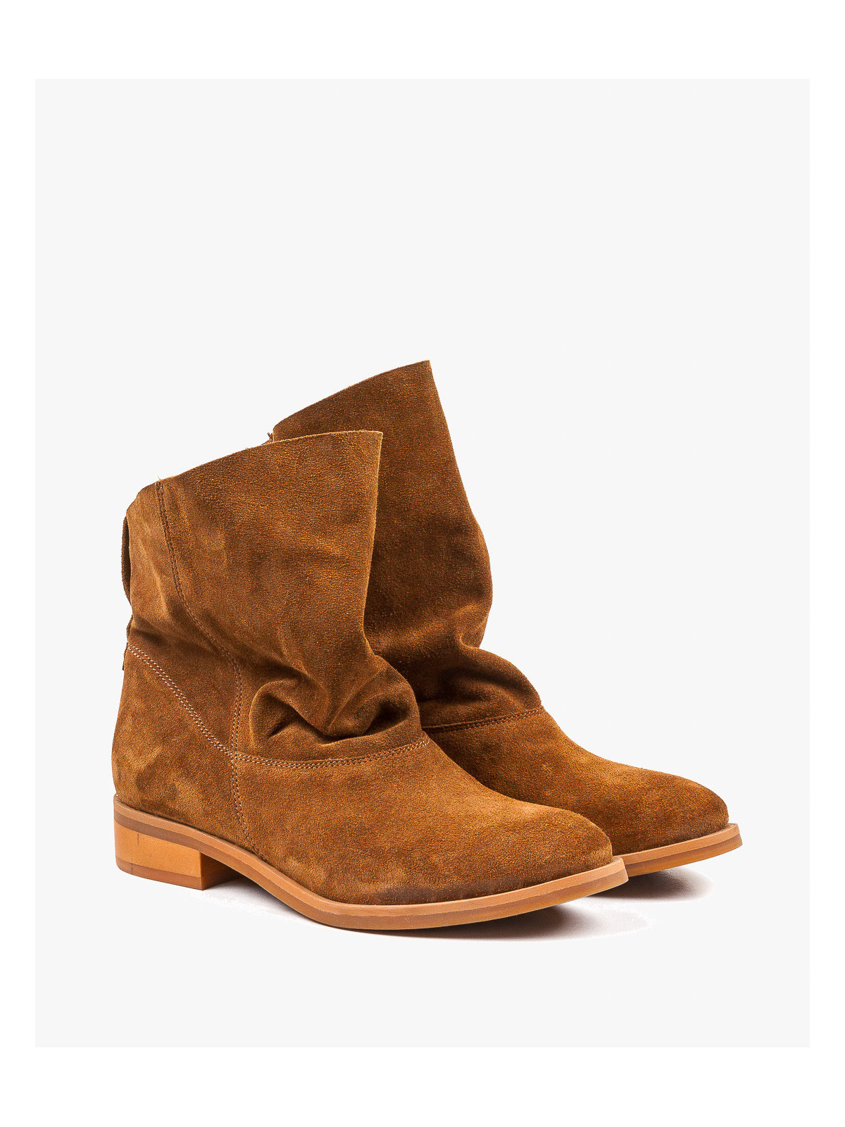 Rude botki damskie skórzane