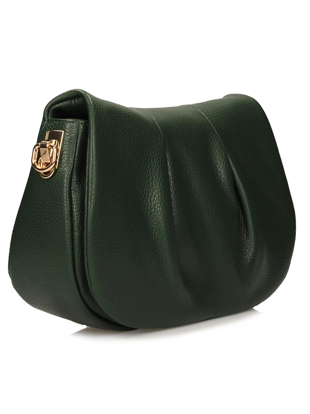 Zielona torebka ze skóry naturalnej