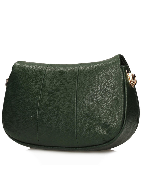 Zielona torebka ze skóry naturalnej