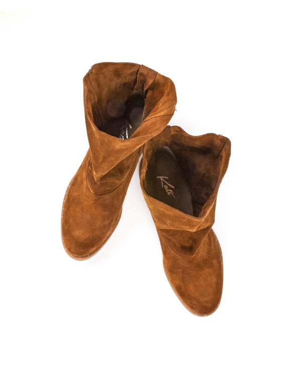 Rude botki damskie skórzane