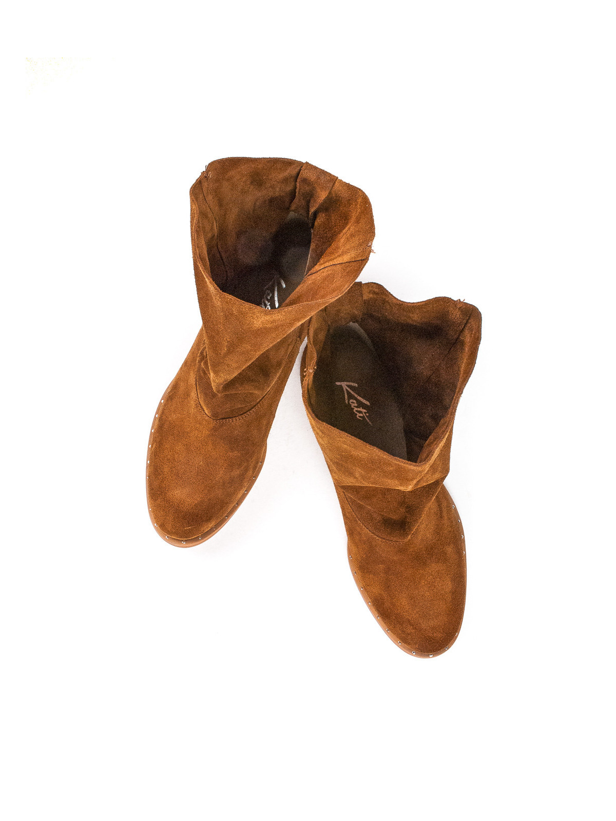 Rude botki damskie skórzane