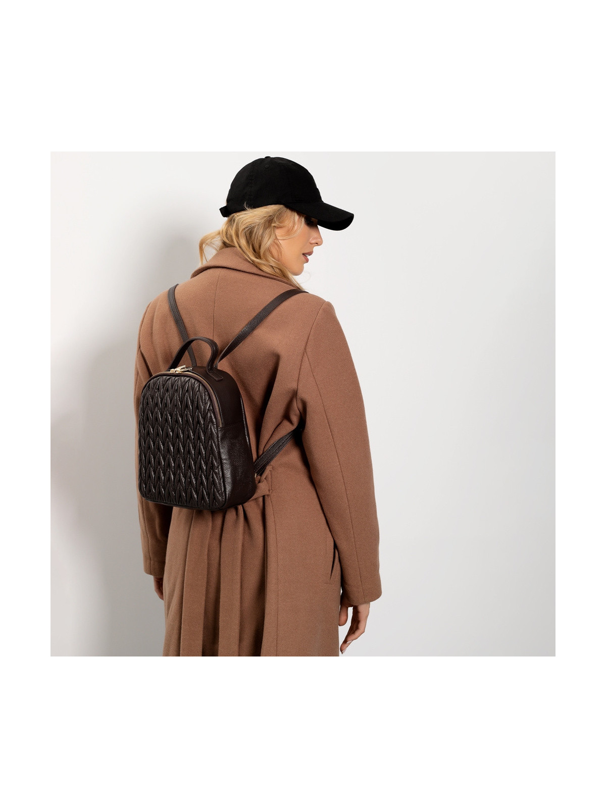 Brązowy plecak damski ze skóry naturalnej