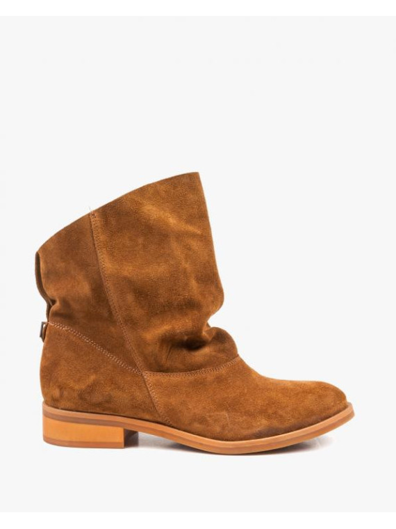 Rude botki damskie skórzane