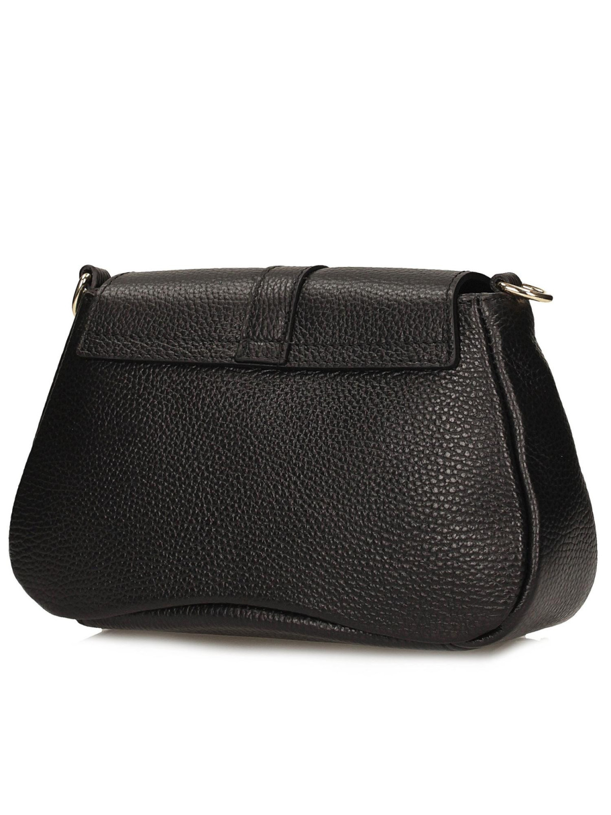 Czarna torebka damska ze skóry naturalnej