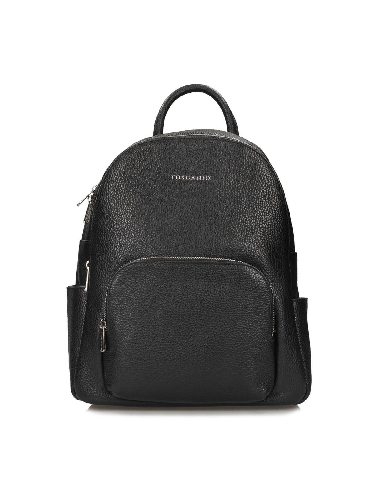 Czarny plecak damski ze skóry naturalnej