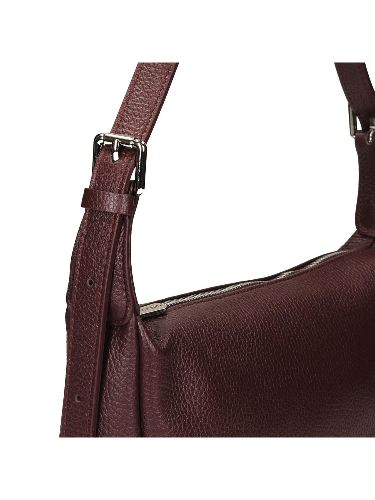 Bordowa torebka damska ze skóry naturalnej