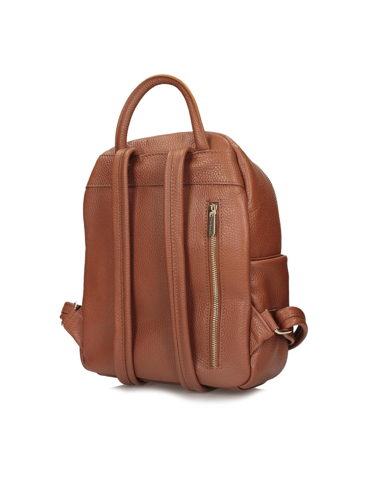 Rudy plecak damski ze skóry naturalnej