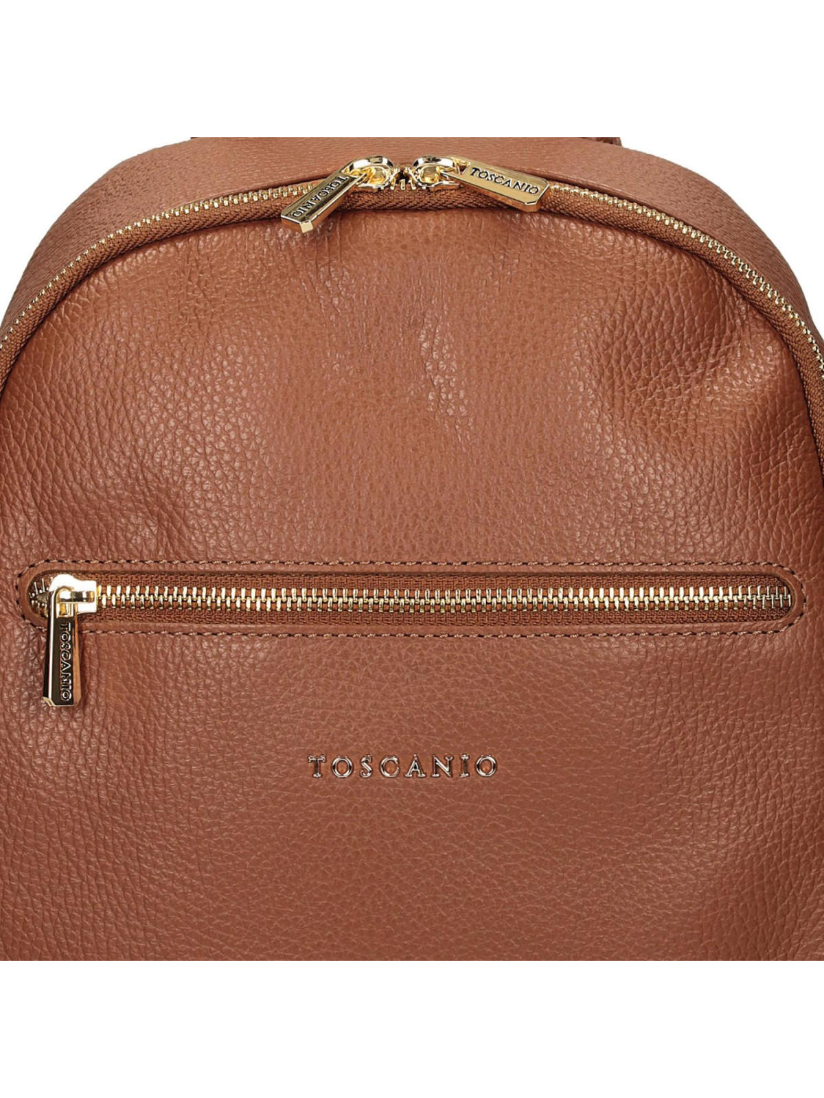 Rudy plecak damski ze skóry naturalnej