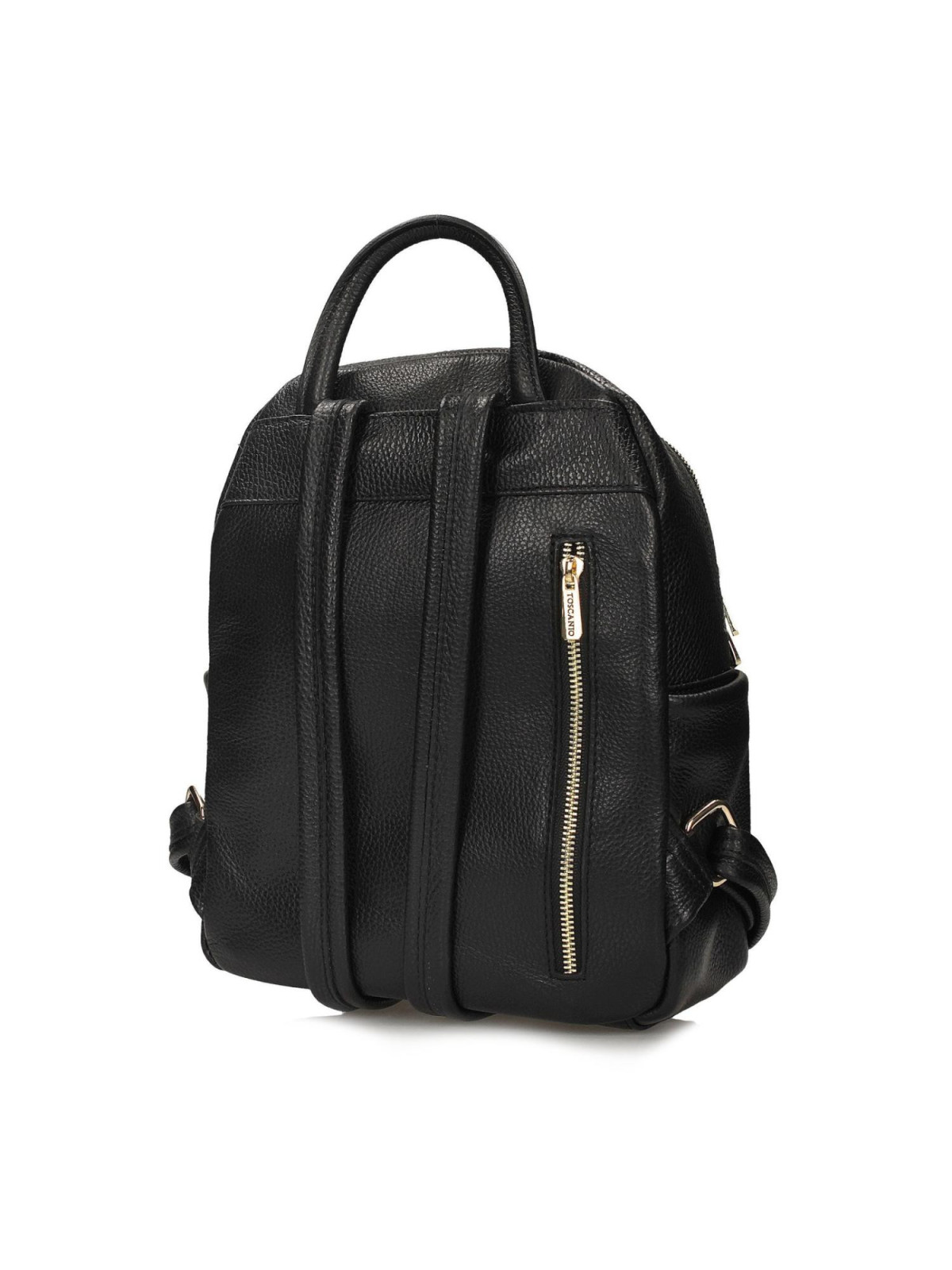 Czarny plecak damski ze skóry naturalnej