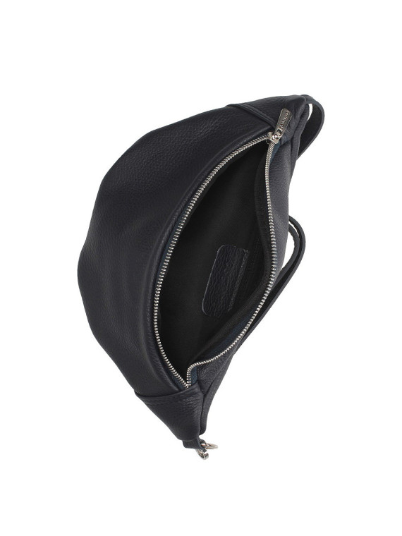 Czarna Torebka damska ze skóry naturalnej