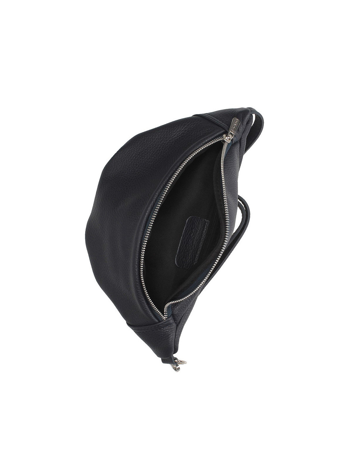 Czarna Torebka damska ze skóry naturalnej