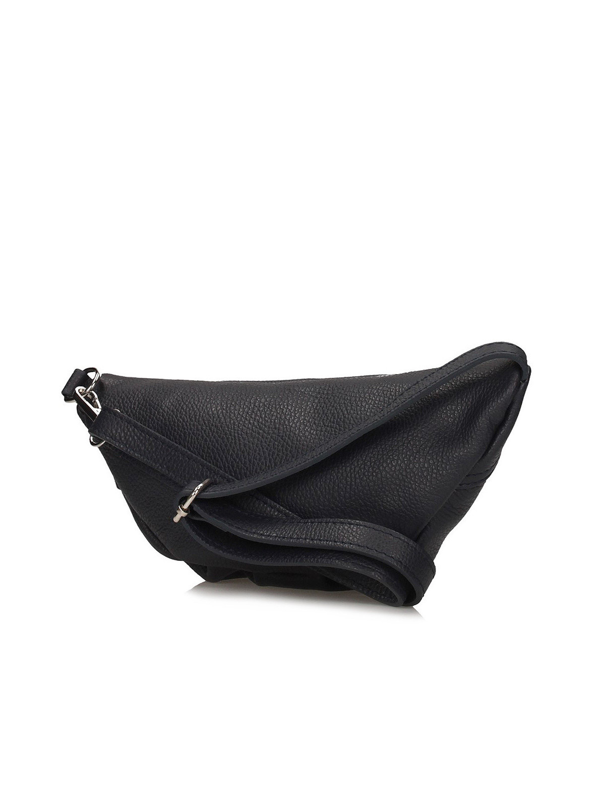 Czarna Torebka damska ze skóry naturalnej