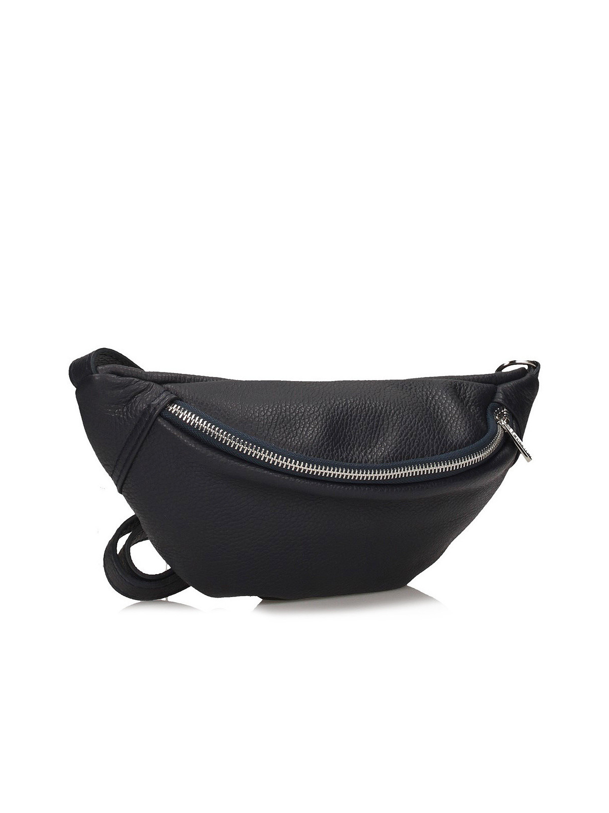 Czarna Torebka damska ze skóry naturalnej