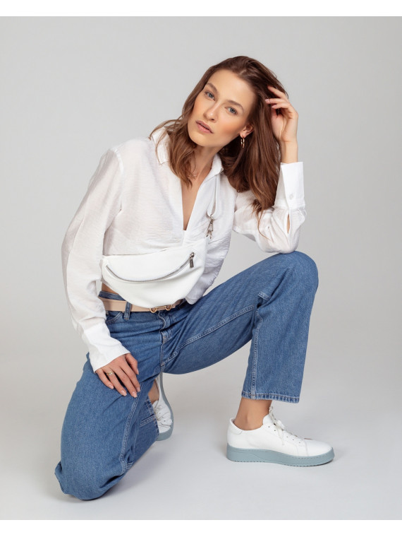 Czarna Torebka damska ze skóry naturalnej