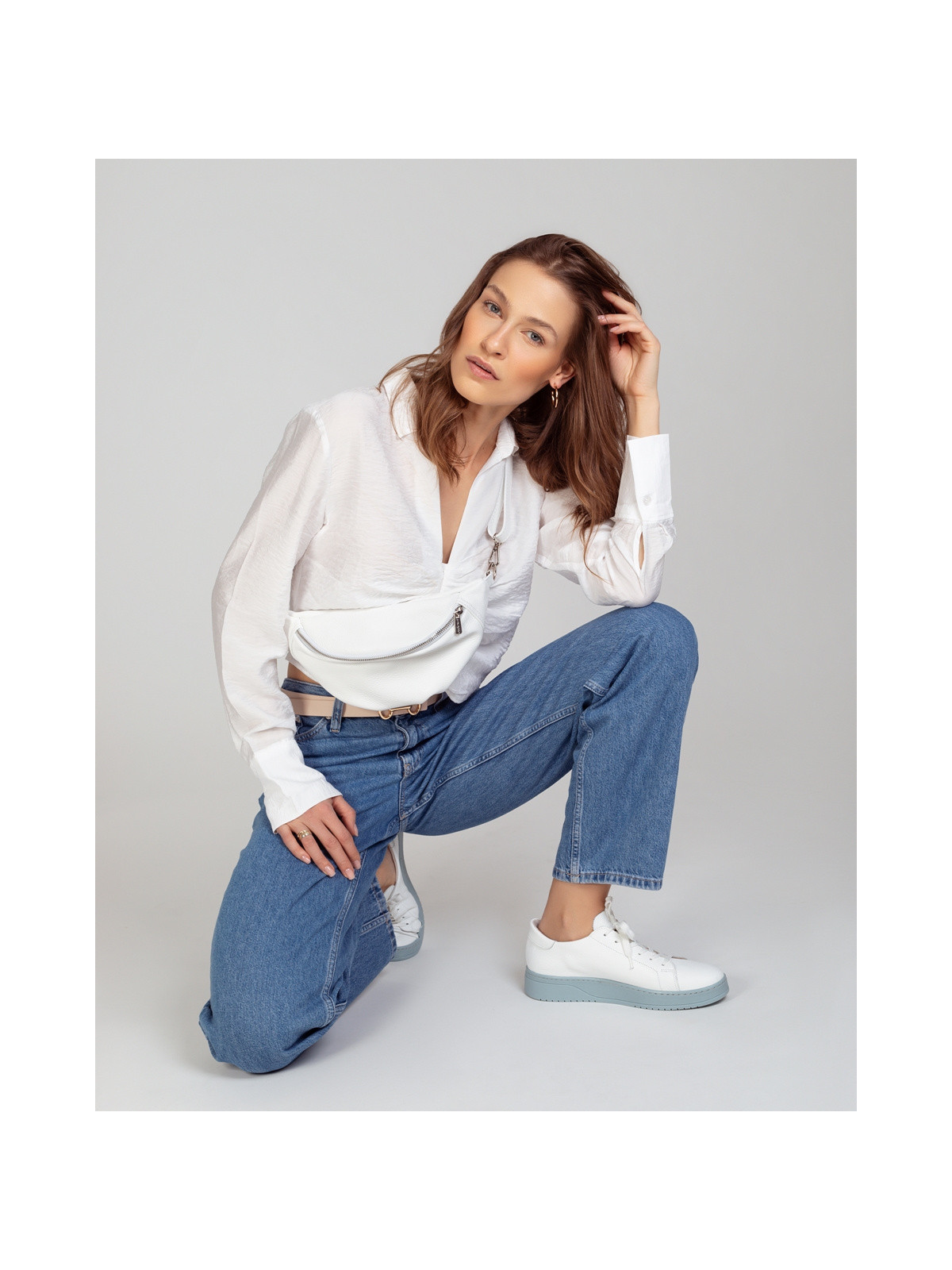 Czarna Torebka damska ze skóry naturalnej