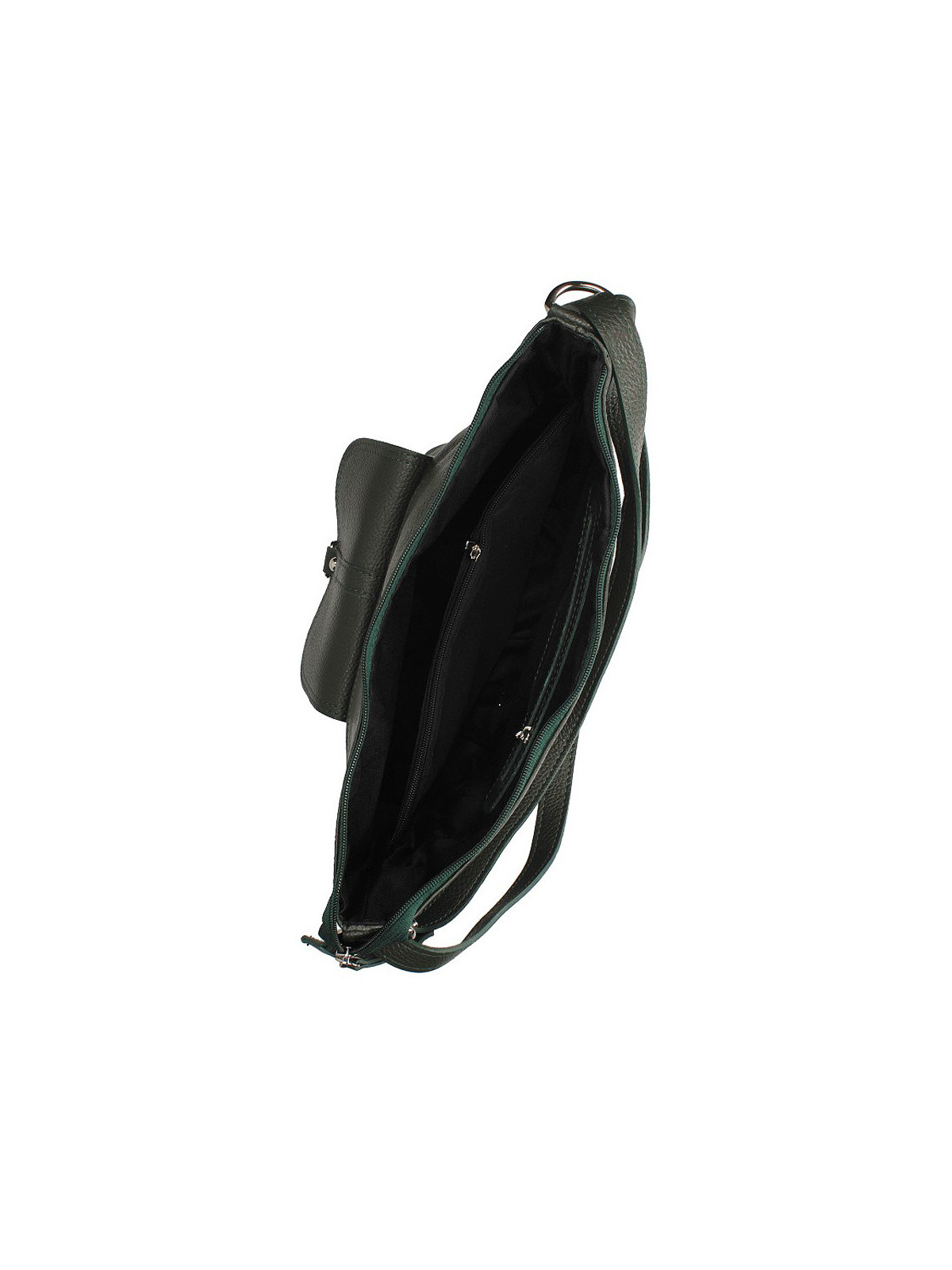 Zielona torebka ze skóry naturalnej