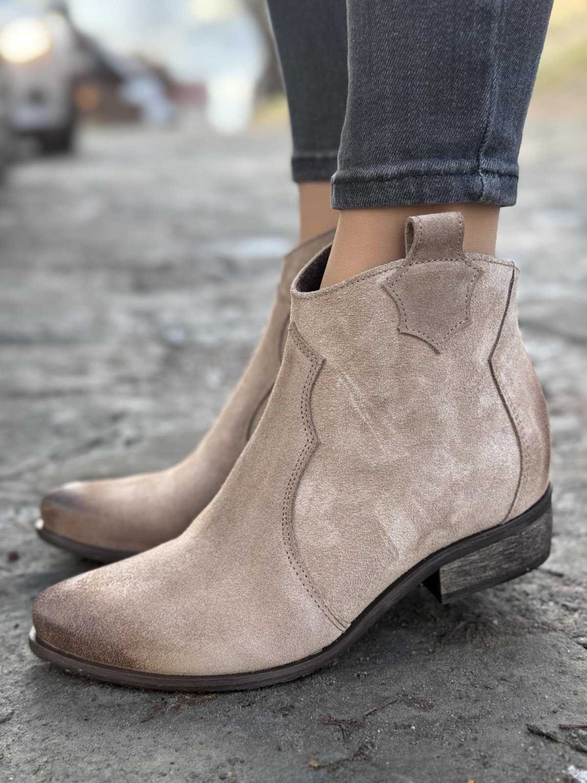 Kowbojki skórzane OLEKSY Polskiej produkcji