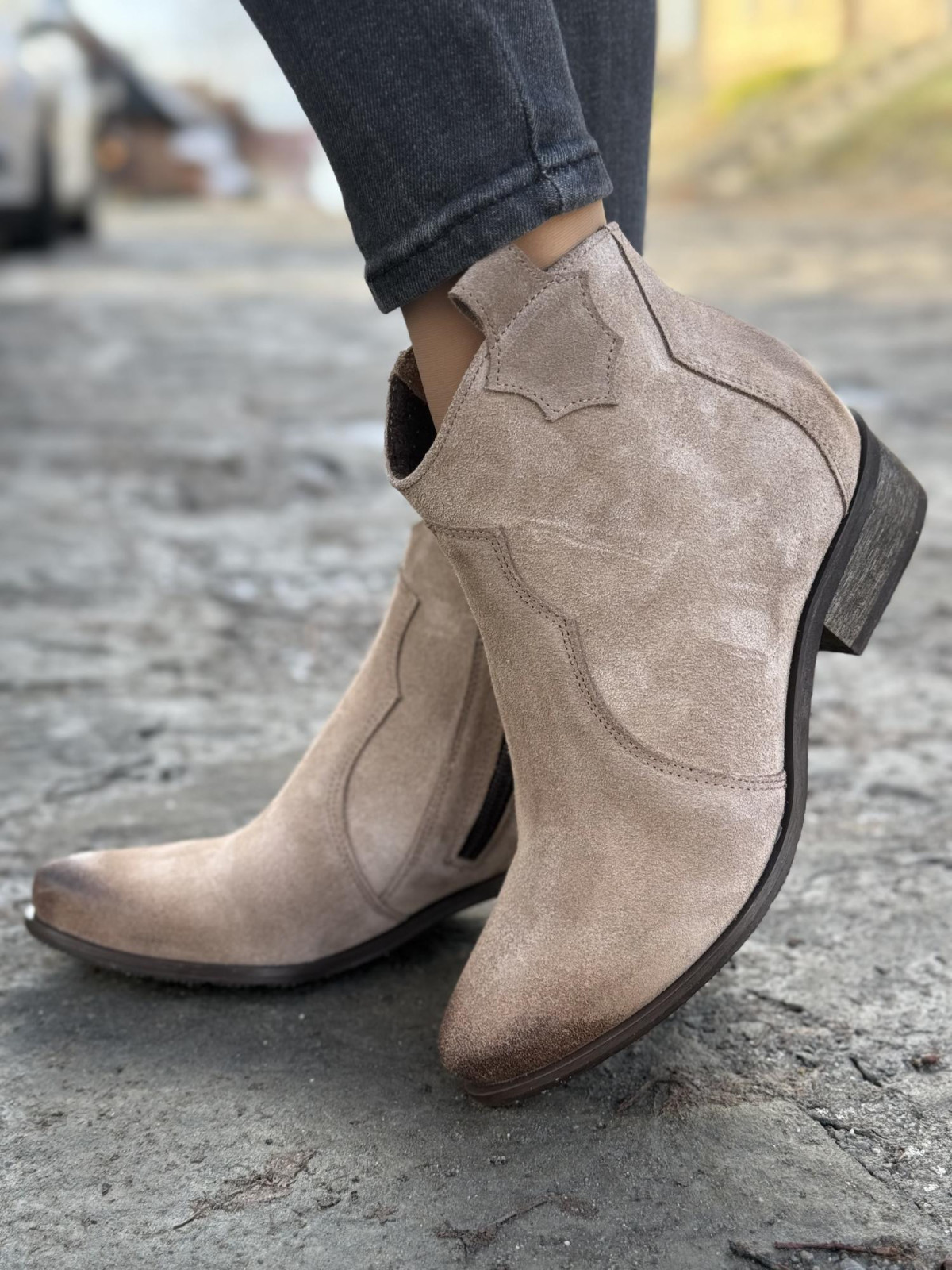 Kowbojki skórzane OLEKSY Polskiej produkcji