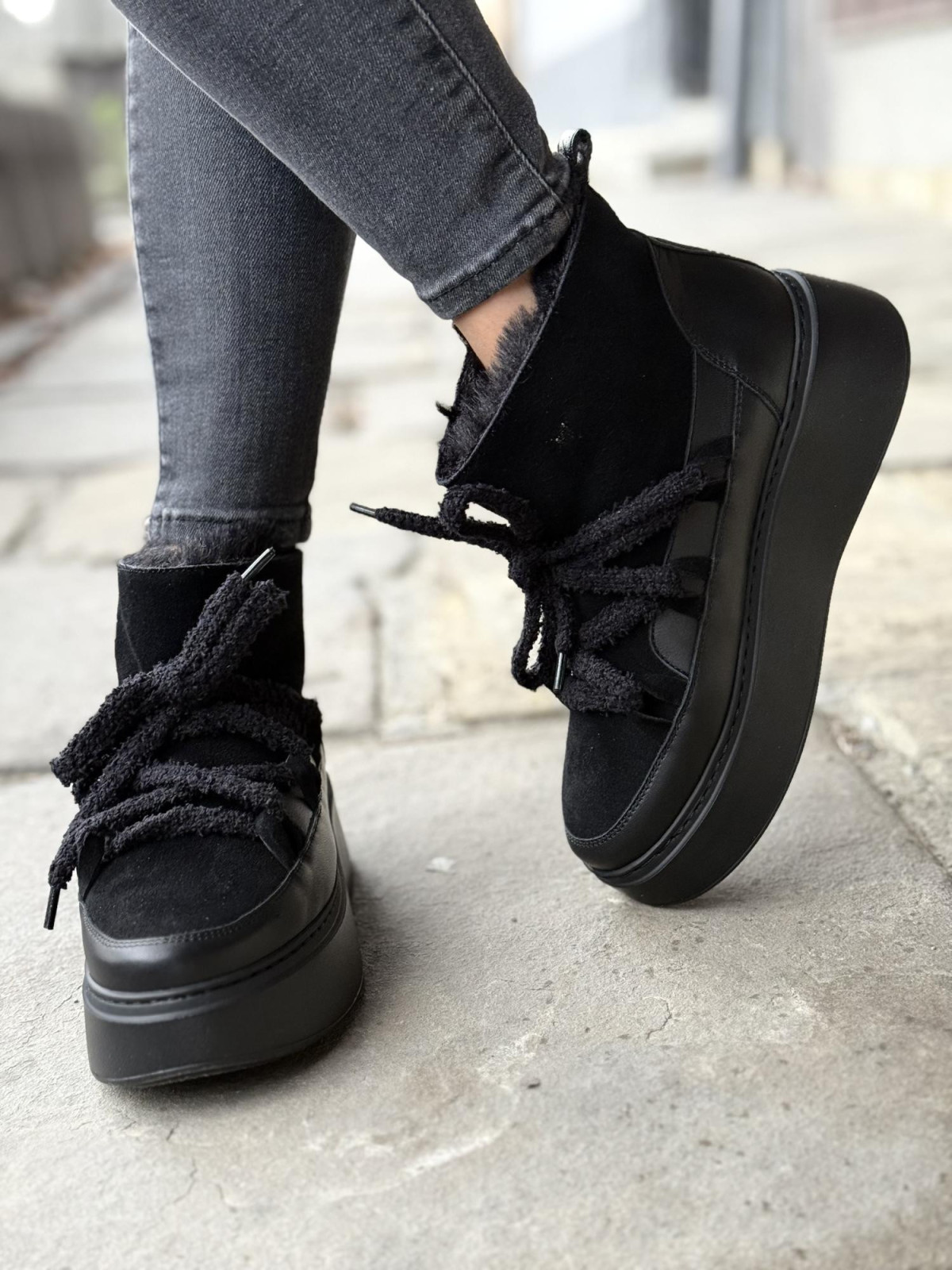 Śniegowce skórzane OLEKSY Polskiej produkcji