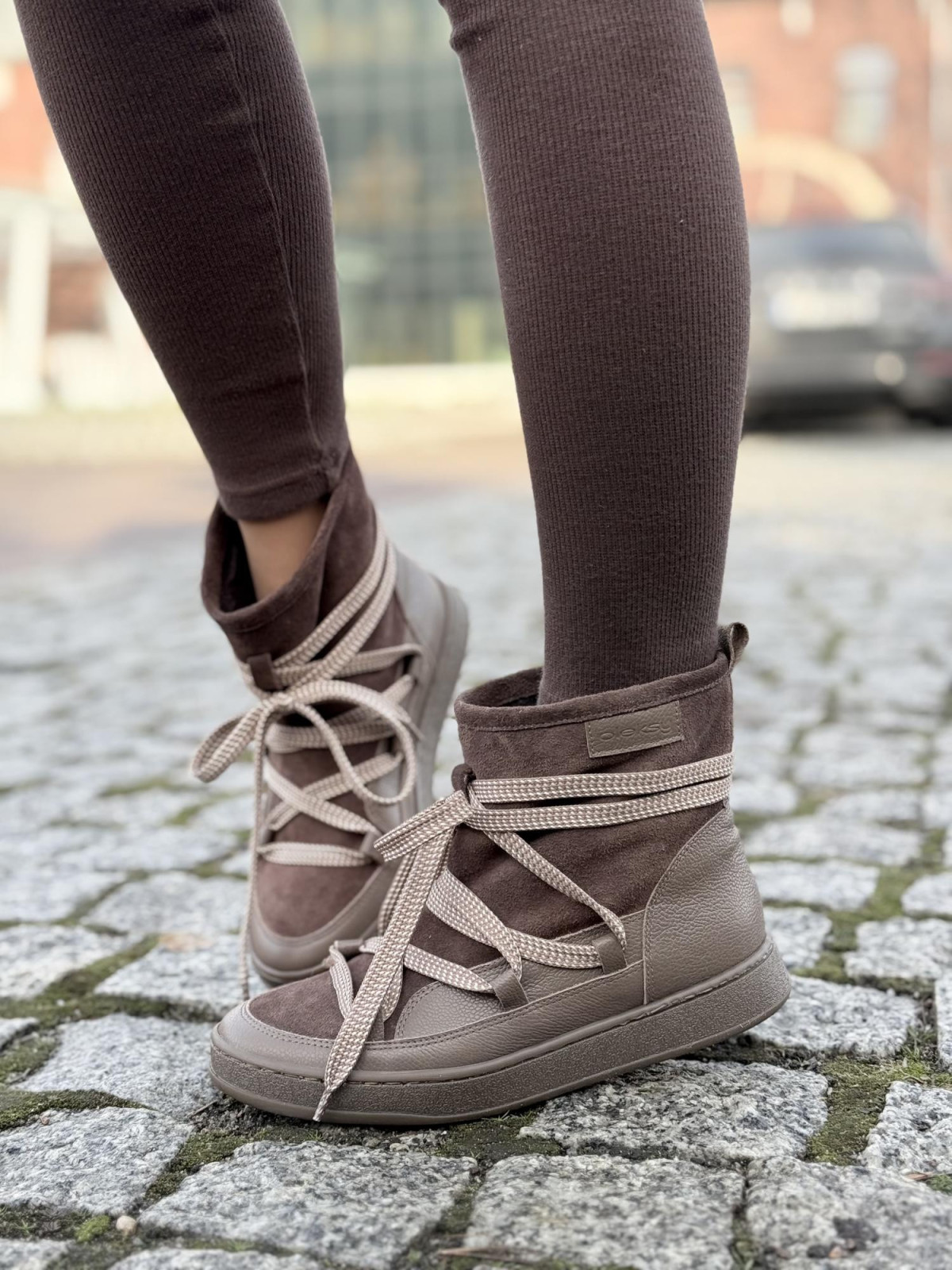 Śniegowce skórzane OLEKSY Polskiej produkcji