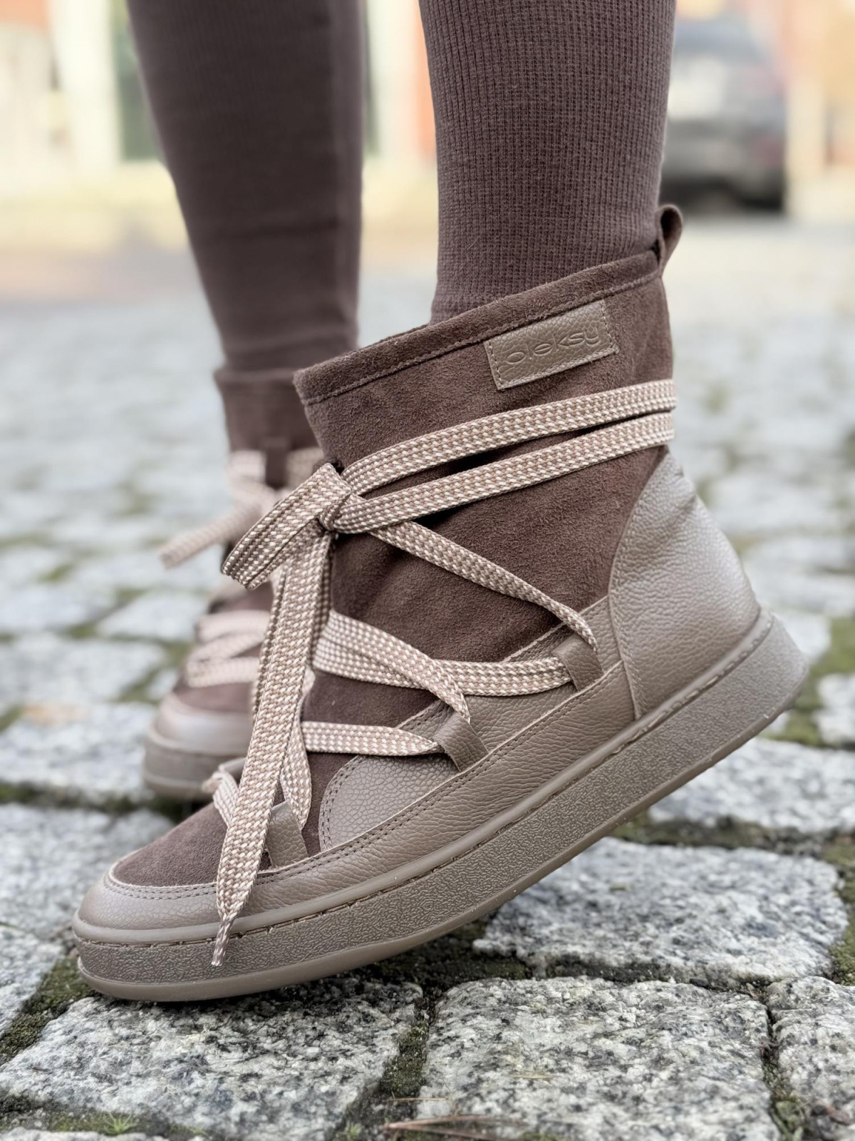 Śniegowce skórzane OLEKSY Polskiej produkcji