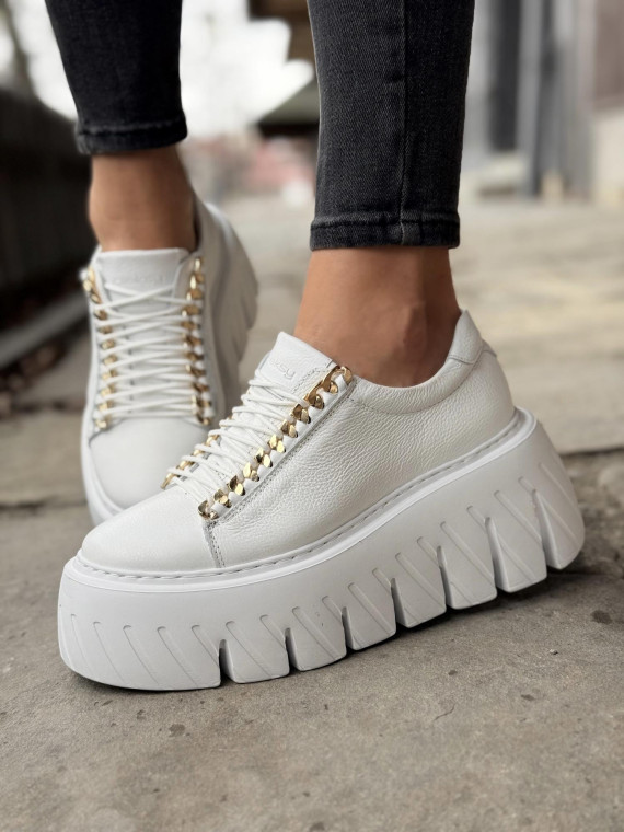 Sneakersy OLEKSY ze skóry Polskiej produkcji