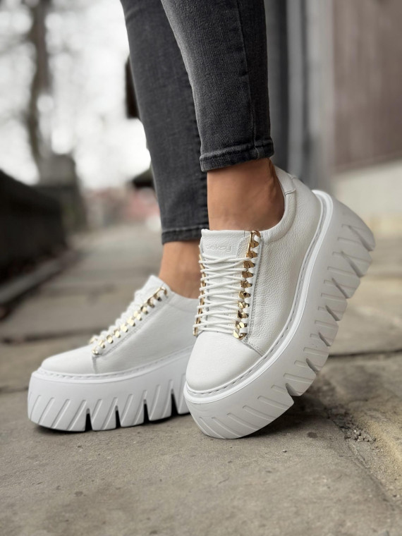 Sneakersy OLEKSY ze skóry Polskiej produkcji