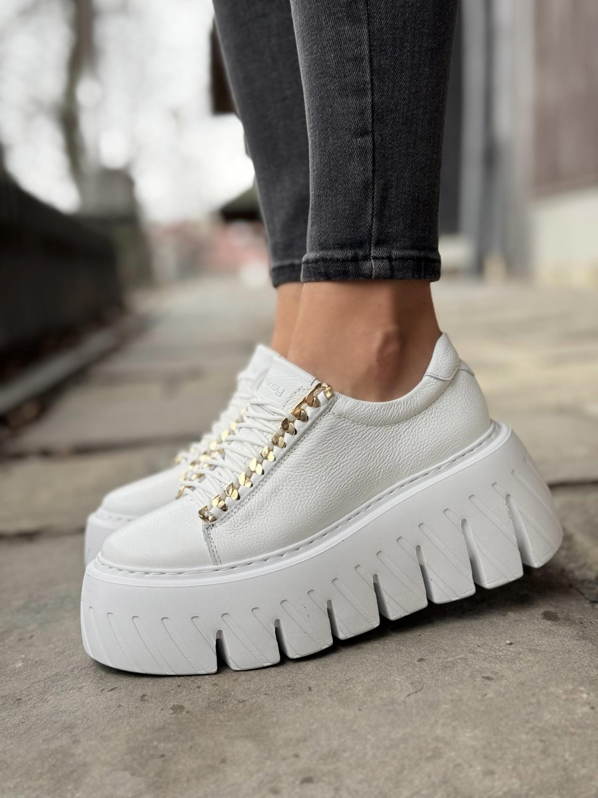 Sneakersy OLEKSY ze skóry Polskiej produkcji