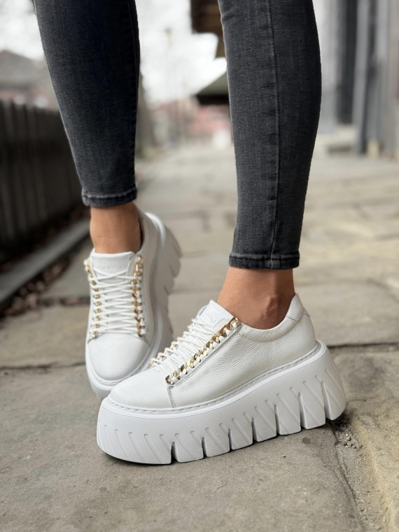 Sneakersy OLEKSY ze skóry Polskiej produkcji