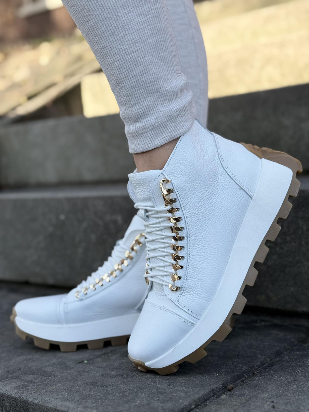 Sneakersy OLEKSY ze skóry Polskiej produkcji