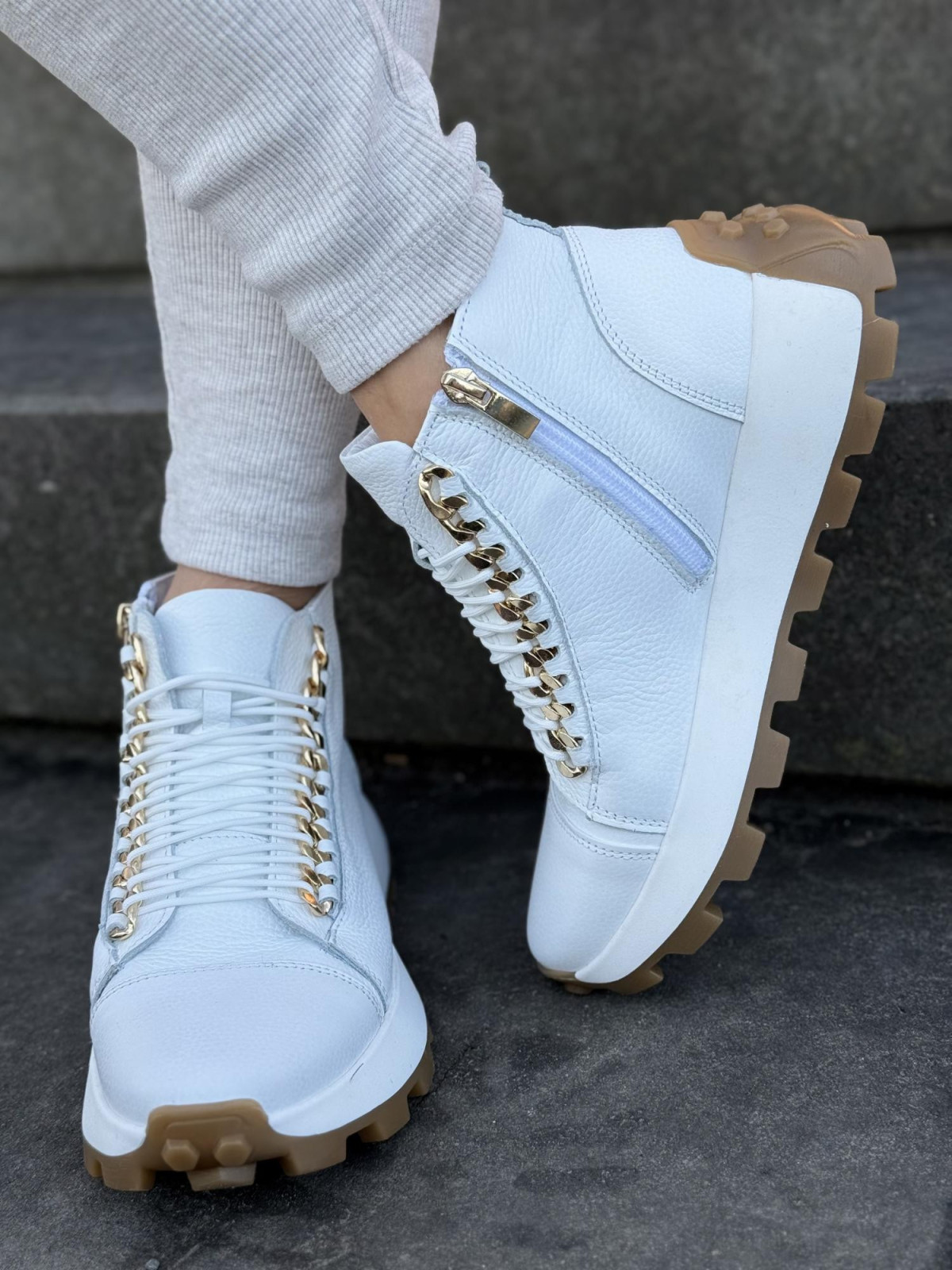 Sneakersy OLEKSY ze skóry Polskiej produkcji