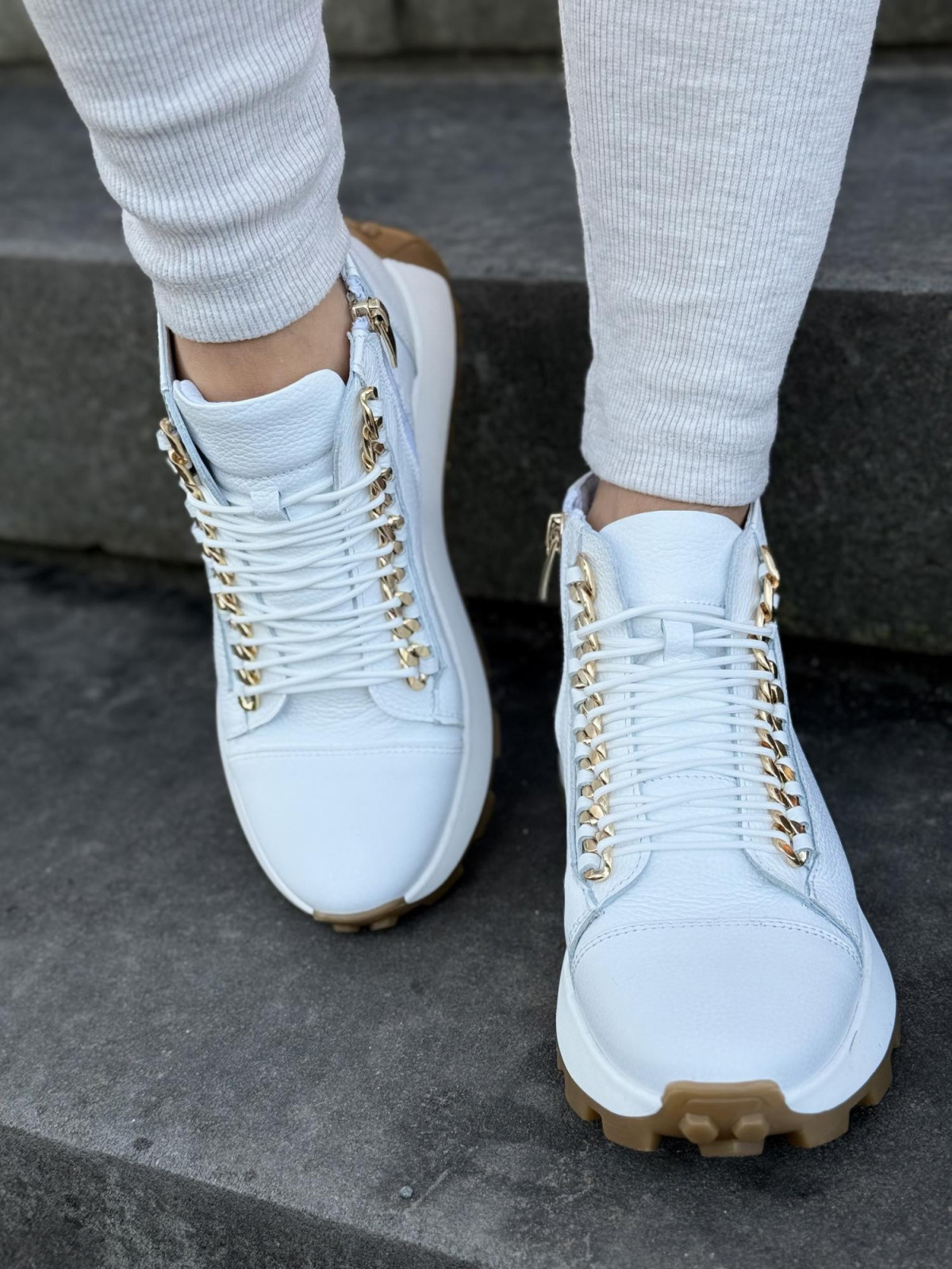 Sneakersy OLEKSY ze skóry Polskiej produkcji