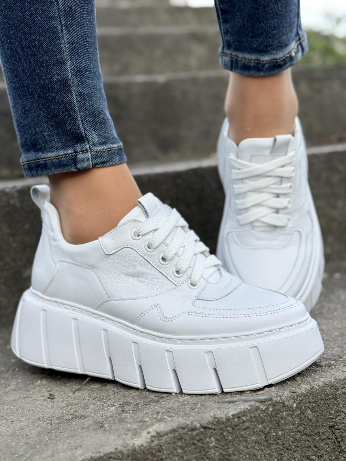 Sneakersy OLEKSY ze skóry Polskiej produkcji