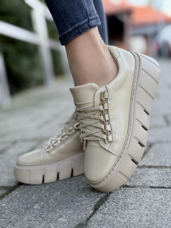 Sneakersy OLEKSY ze skóry Polskiej produkcji