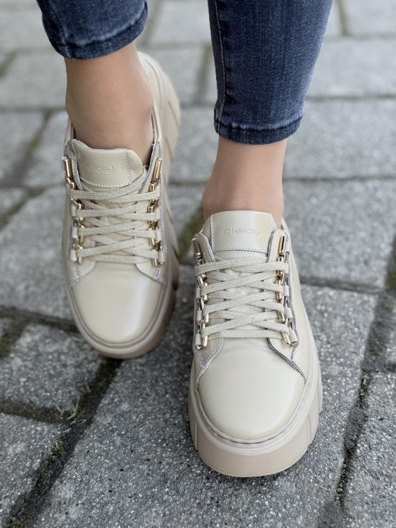 Sneakersy OLEKSY ze skóry Polskiej produkcji