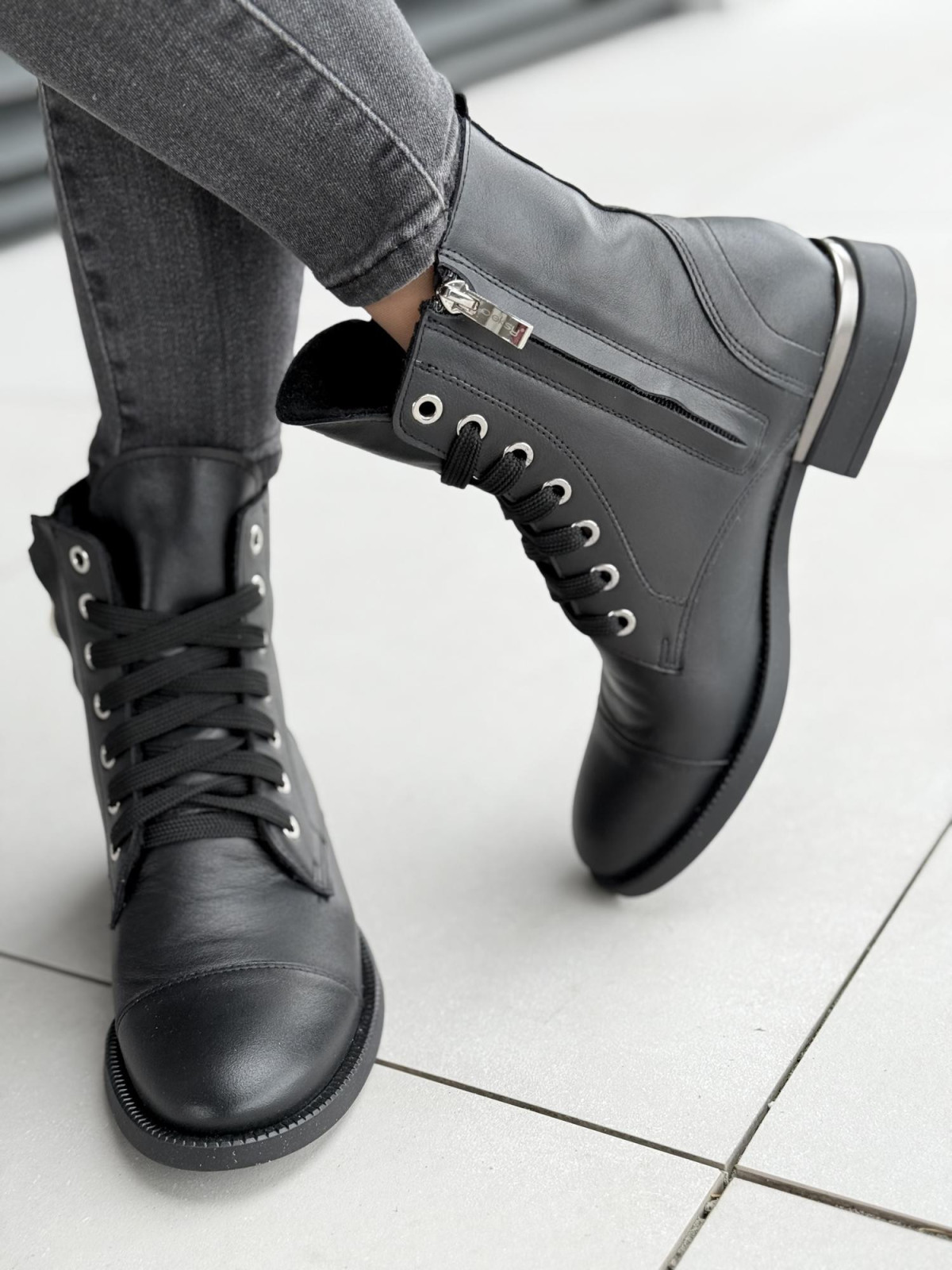 Botki skórzane OLEKSY Polskiej produkcji