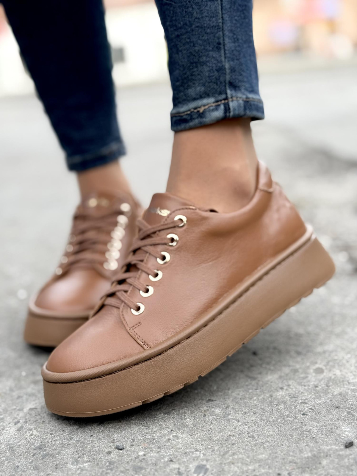 Sneakersy OLEKSY ze skóry Polskiej produkcji