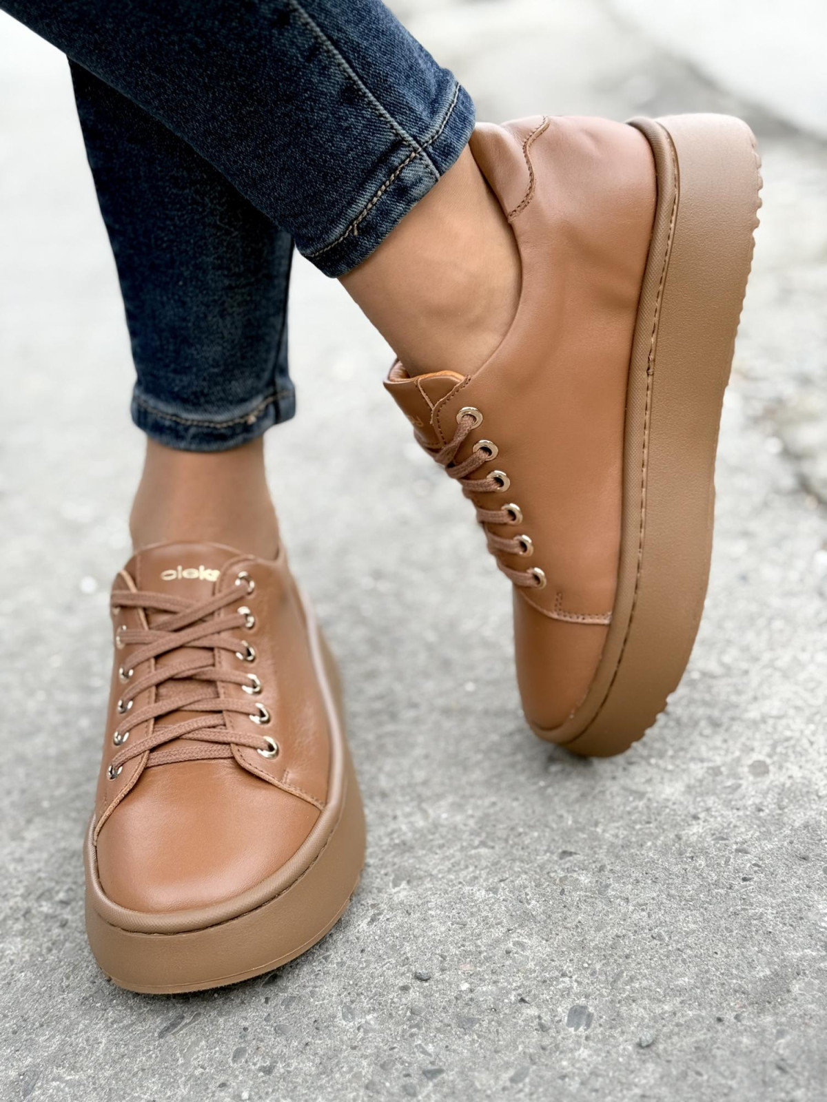 Sneakersy OLEKSY ze skóry Polskiej produkcji