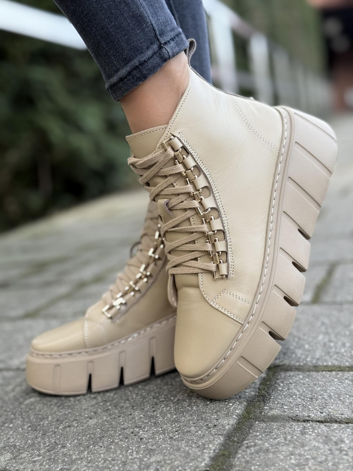 Sneakersy OLEKSY ze skóry Polskiej produkcji