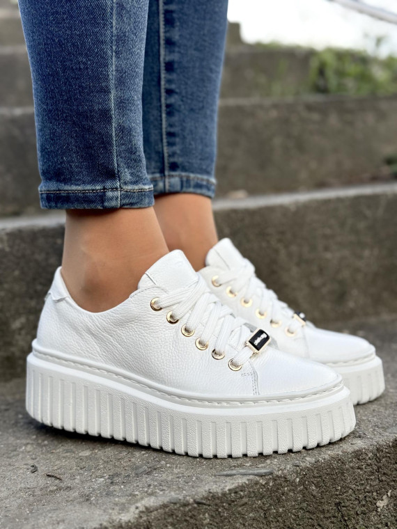 Sneakersy OLEKSY ze skóry Polskiej produkcji