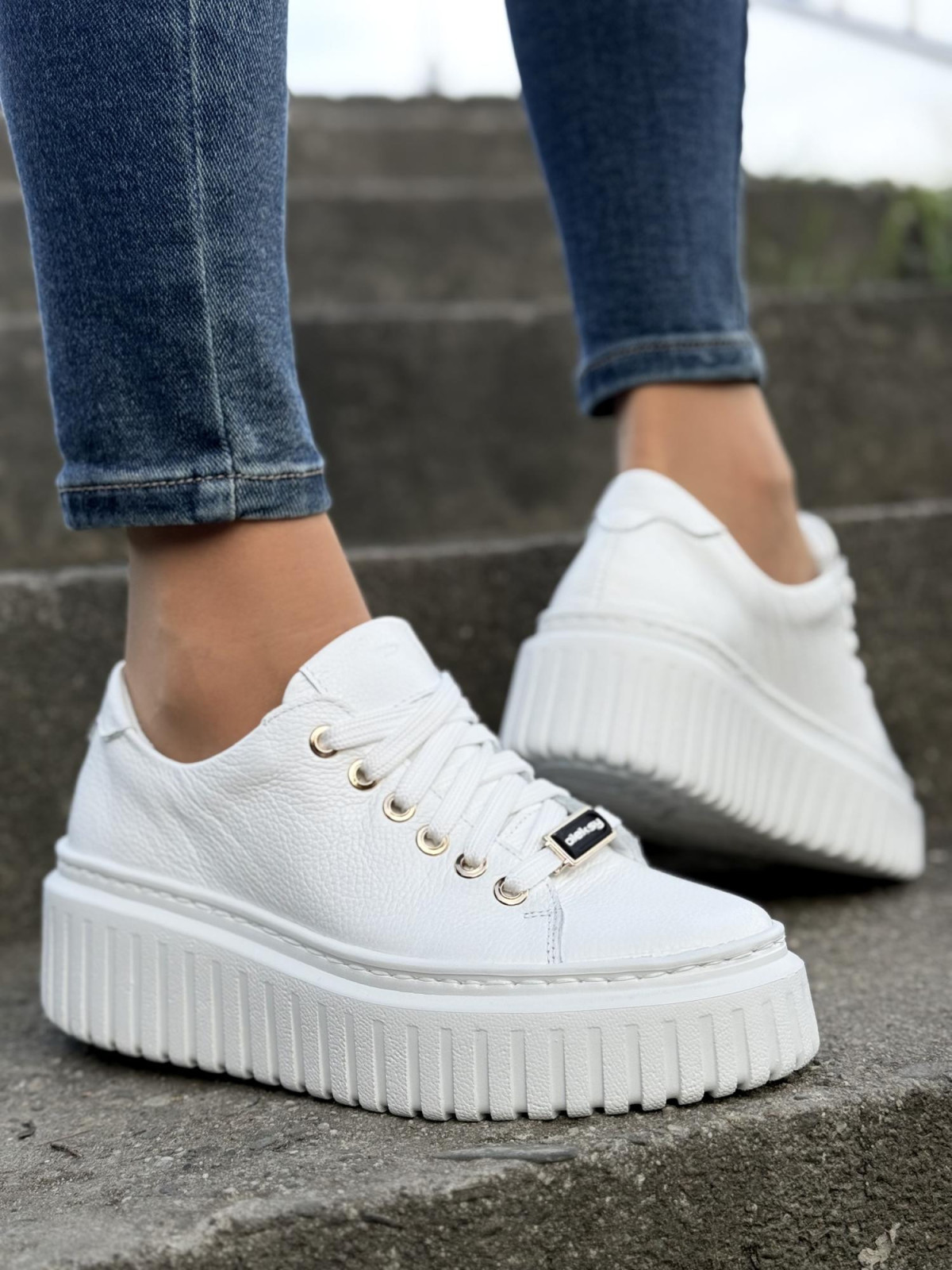 Sneakersy OLEKSY ze skóry Polskiej produkcji