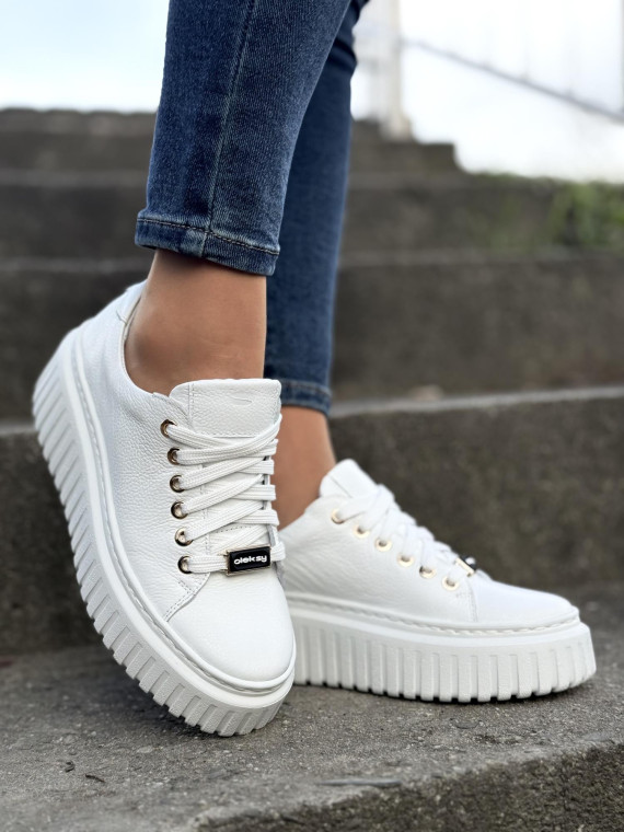 Sneakersy OLEKSY ze skóry Polskiej produkcji