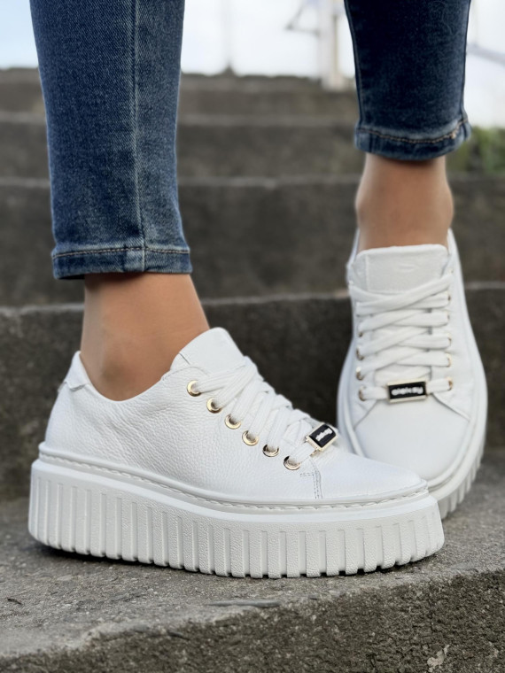 Sneakersy OLEKSY ze skóry Polskiej produkcji